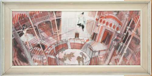John DeCuir - Original set design believed to the from the production Circus World (1964). Gouache,… | Ewbank’s