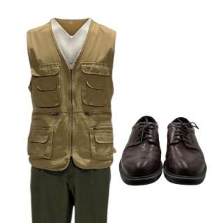 Everything Everywhere All at Once Gong Gong Screen Worn Stunt Double Vest, Pants & Dress Shoes Ch 1 Sc 71-118 | VIP Fan Auctions