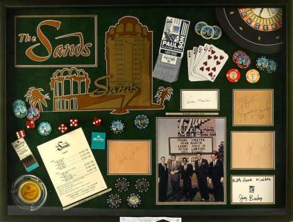 The Ratpack, large framed display featuring five signatures of the famous five Dean Martin, Frank… | Ewbank’s