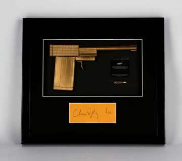 James Bond The Man With The Golden Gun (1974) - Signed Dual replica prop display, professionally… | Ewbank’s