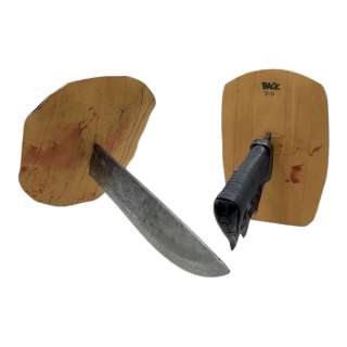 Heart Eyes Eli (Vinnie Bennett) Screen Used Rig Machete & 2 Machete Rig Panels Sc 53 | VIP Fan Auctions