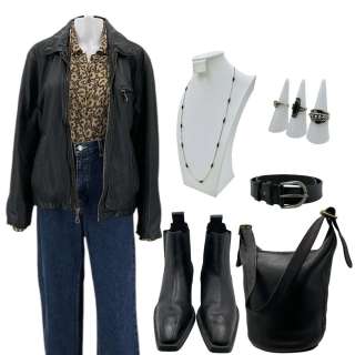 Materialists Beth (Madeline Wise) Screen Worn Jacket, Blouse, Pants, Belt, Purse, Necklace, (3) Rings & Boots Ch 1 Sc 34 | VIP Fan Auctions