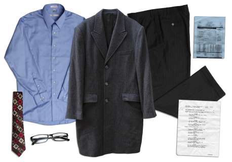 Steve Carell Screen-Worn Ensemble From His Final Episode of ’’The Office’’ -- Plus Steve Carell’s Personal Reading Glasses & Used Script | Nate Sanders