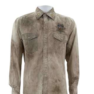 Eddington Joe (Joaquin Phoenix) Screen Worn Button-Up Shirt W/ 2 Collar Pins Ch 11b | VIP Fan Auctions