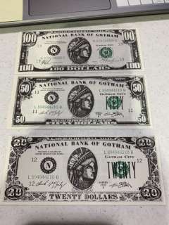 Batman Forever (1995) - 20, 50 and 100 Dollar Money Set | Hanlin Auction Service