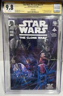 Star Wars The Clone Wars 1 Cgc 9.8 Variant SS Signed Lanter Ashley Eckstein 2008