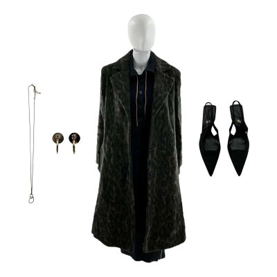 Lot 21: All of You Imma (Ieva Andrejevaite) Screen Worn Earrings, Heels, Coat, Necklace & Dress | VIP Fan Auctions