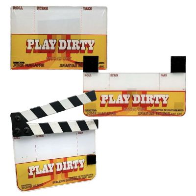 Lot 5: Play Dirty Production Used Small Clapper Board, Clapper Board Slate & Small Clapper Board Slate | VIP Fan Auctions