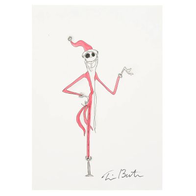 Tim Burton Signed Jack Skellington Sketch - Digital Grad Authentication LOA | Goldin