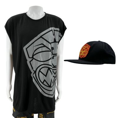 Lot 153: The Wrecking Crew Pika Screen Worn Shirt, Swim Shorts & Cap Ch 5 Sc 105 | VIP Fan Auctions