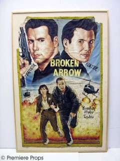Lot 520 - Broken Arrow Christian Slater/John Travolta Painted Poster