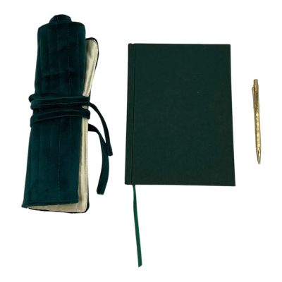 Lot 77: Mother Mary Hilda Screen Used Notebook W/ Pen & S.A. Monogrammed Pencil Roll | VIP Fan Auctions