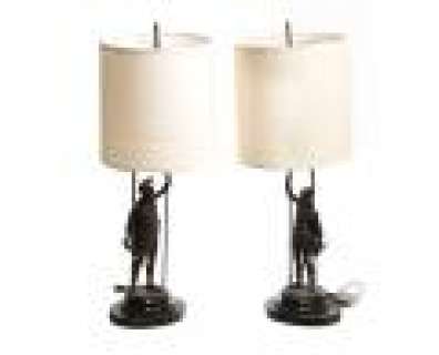 Mad Men - Lot 241 - Jim‘s Set of Warrior Lamps