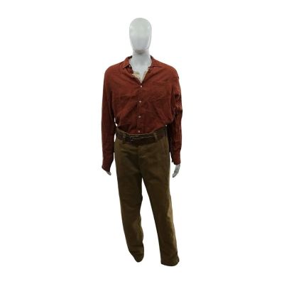Lot 100: The Sheep Detectives George Hardy Screen Worn Belt, Henley Shirt, Pants & Shirt Ch 7 Sc 82bpt1-82bpt2 | VIP Fan Auctions