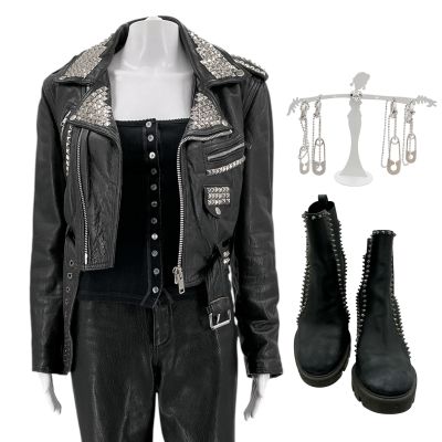 Lot #2: Poker Face Season 2 Fake Felicity Price (Cynthia Erivo) Screen Worn Jacket, Tank Top, Pants, Septum Ring, (2) Set Of Earrings & Boots Ch 1 Sc 18-49 Ep 201