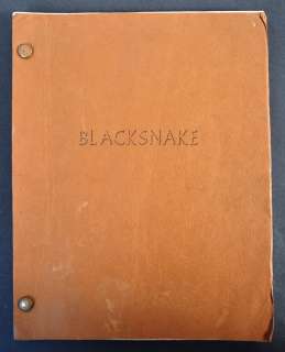 ESTATE OF DAVE PROWSE - BLACK SNAKE (1973) - ORIGINAL SCRIPT | Auctioneum Ltd