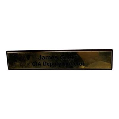 Tom Clancy’s Jack Ryan Ghost War James Greer Screen Used Desk Name Plate | VIP Fan Auctions