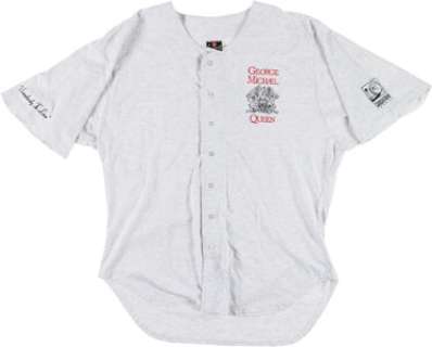 George Michael/Queen Five Live Cotton Baseball Jersey. ... | Heritage