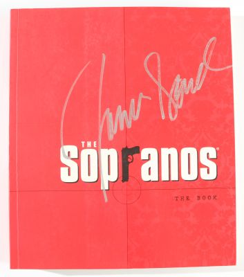 James Gandolfini as Tony Soprano in The Sopranos Signed Softcover Book | SWAU