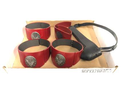 "Motherland: Fort Salem" - Group of 4 witches’ neck guards & 1 black leather chin guard | Direct Liquidation