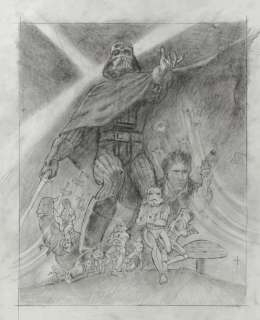 ’’The Empire Strikes Back’’ Original Concept Movie Poster Art by Tom Jung -- Redone to Include Harrison Ford as ’’Han Solo’’ -- Measures 19’’ x 24’’ | Nate Sanders