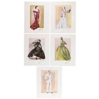 FIVE LIMITED EDITION WALTER PLUNKETT SIGNED LITHOGRAPHS OF COSTUMES FROM GONE WITH THE WIND | Bonhams