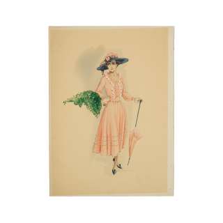 Olivia de Havilland "Jody Norris" Costume Sketch Designed by Edith Head and Drawn by Paula Giokaris for To Each His Own. | Bonhams