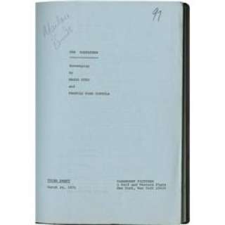 Lot 23529 - Brando‘s Personal "Godfather" Script -- Signed