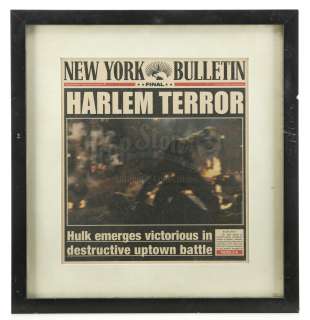 Marvel’s Daredevil (Tv Series) | Ben Urich’s Framed ’Harlem Terror’ Newspaper Cover | Propstore