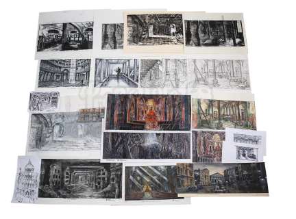 ANGELS & DEMONS (2009) - Lot 40 - Collection of Allan Cameron Hand-painted and Printed Rome and Vatican City Concepts