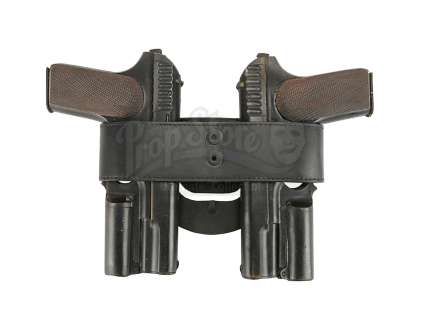 KINGSMAN: THE SECRET SERVICE (2014) - Lot 448 - Kingsman Stunt Pistols and Back Holster