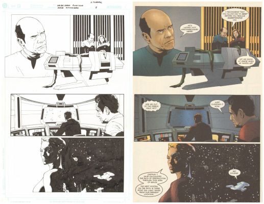 Star Trek: Voyager: Planet Killer #1 p.9 - Ultimate Weapon - Captain Kathryn Janeway & Seven of Nine - 2001 Original Comic Book Art by Robert Teranishi & Claude St. Aubin | SWAU