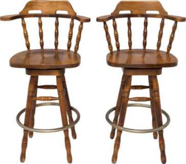 Cheers Bar Two Tall Captain Chairs from Cheers (NBC TV, 1982-1993).... | Heritage