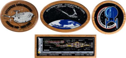 Star Trek: Enterprise (Paramount TV, 2001-2005), Group of (5) Season Construction Crew Plaques. | Heritage
