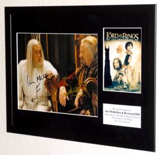 Lord of the Rings - Ian McKellen & Bernard Hill (Gandalf & King Theoden) Framed, signed + Certificate of Authenticity