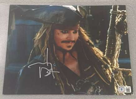 Pirates of the Caribbean - Johnny Depp signed 8x10 coa BECKETT | Catawiki