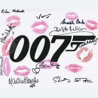 James Bond - Signed and Kissed by 10 Bond Girls!