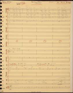 Lot 1060 - Complete original Willy Wonka manuscript score