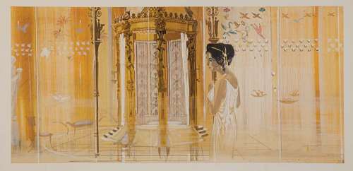 Lot 463 - Concept painting of Elizabeth Taylor from Cleopatra