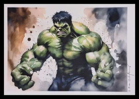 Hulk - watercolor edition by Emma Wildfang - Large size | Catawiki
