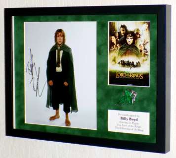 Lord of the Rings - Billy Boyd (Pippin) 3D Framed with Leaf of Lórien movie prop, signed + COA & Photo signing