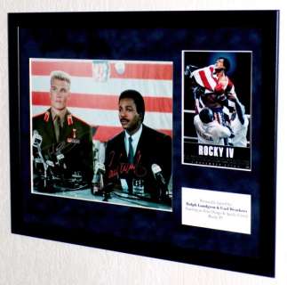 Rocky - Dolph Lundgren & Carl Weathers (RIP) (Ivan Drago & Apollo Creed) Framed, DOUBLE signed + COA | Catawiki