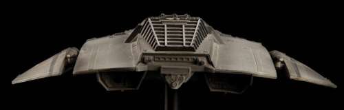 Forced perspective Cylon Raider filming miniature from Battlestar Galactica | Profiles in History