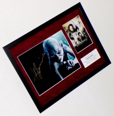 Lord of the Rings - Andy Serkis (Gollum) Premium Framed, signed + COA & Photo signing session | Catawiki