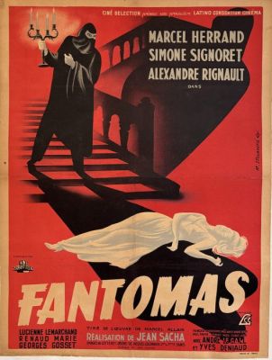 Marcel Herrand - Simone Signoret - Alexandre Rignault - André Legall - Yves Deniaud - Fantomas (1947) - Jean Sacha - Fantomas - Entoilé - Quasiment introuvable