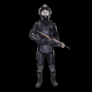 The Expanse | Ebron’s (Jai Jai Jones) UNMC Powered Armor Space Suit with Light-up Helmet, Pack and UNN Rifle | Propstore