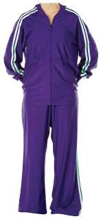 Lot 257 - "Sue Sylvester" purple and green tracksuit.