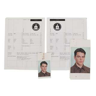 THE BOURNE ULTIMATUM (2007) - Lot #959 : Jason Bourne (Matt Damon) CIA Paperwork