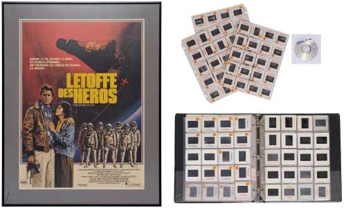 Firefox (1982)/The Right Stuff (1983) | Mark Stetson Collection: Collection of Behind-the-Scenes Photo Slides with Framed French Style "A" Poster | Propstore
