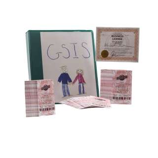 Jerry and Marge Go Large Jerry Selbee Bryan Cranston Screen Used GSIS Binder Business License & WinFall Tickets Sc 58-67 | VIP Fan Auctions